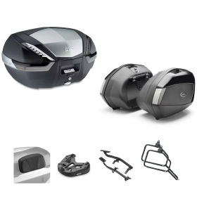 GIVI V47 TECH Topcase-Kit V35 TECH Smoke Black 47/35L für SUZUKI