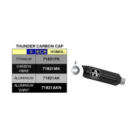 ARROW Thunder Slip-On Renn-Auspuff Dunkel Aluminium und Sammler für Honda CB 650 F