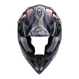 Casco motocross Scorpion EXO VX-16 EVO AIR Rok nero rosso