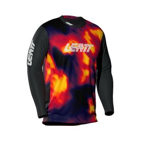 Maglia tecnica bambino MTB LEATT Gravity 4.0 maniche lunghe rosso hetmap