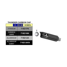 ARROW Thunder Slip-On Auspuff Aluminium dunkel Carbon-Endkappe Sammler für HONDA CBR 650 F