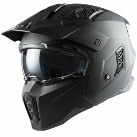 Modular Helmet Jet Trial MPH HARRIER Solid Black Matte