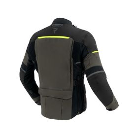 Veste de moto pour homme REBELHORN RANGE Anthracite/Noir/Jaune Fluo