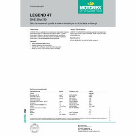 MOTOREX LEGEND 4T 20W/50 Motoröl Flasche 1L