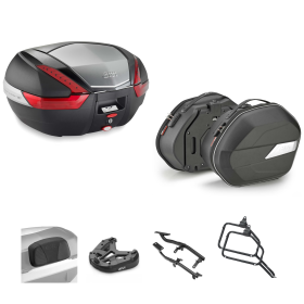 Kit GIVI bauletto V47 borsa WL900B nero rosso 47/25L per CF MOTO