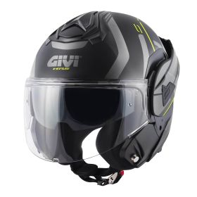 Casco Modulare GIVI X30 Pulsar Nero Opaco Titanio Giallo