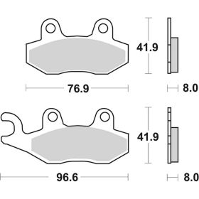 Coppia pastiglie freno SBS 611PSI mescola sinterizzata