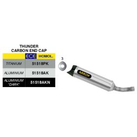 Marmitta ARROW Street Thunder titanio carby cap e collettore per Yamaha mt 125 2020-2020
