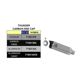 ARROW Thunder exhaust aluminum with carburetor end collector for Yamaha MT-09 2021-2023