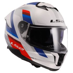 Casco Integrale LS2 FF808 STREAM II Vintage Bianco Lucido Blu Rosso