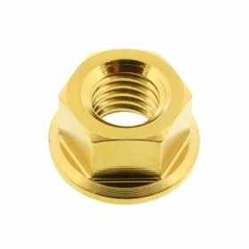 A4 JMP M8x1.25 Gold Edelstahl Krone Befestigungsmuttern