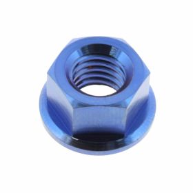 JMP M8x1.25 Titan Blau Krone Befestigungsmuttern