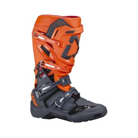 Stivali moto LEATT Moto 5.5 FlexLock Enduro arancio grigio chiusura SideLock