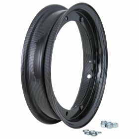 Cerchione CARBONE Look 10 in acciaio PCD 5/220mm foro centrale 202mm