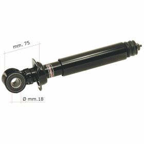 Amortisseur avant CARBONE 410 mm noir avec silent-bloc inclus