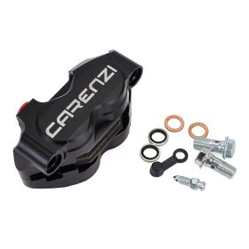 Universal Radial Brake Caliper Carenzi Black Aluminum 4 Pistons