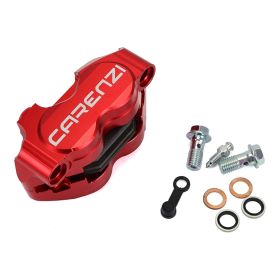 Universal Radial Brake Clamp Carenzi Red Aluminum 4 Pistons