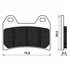 Jeu de plaquettes de frein avant C4 pour CF Moto 800 MT Explore/Sport/Touring