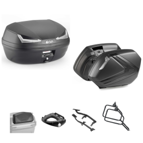 GIVI SIMPLY IV TECH Top Case V37 TECH Smoky Black 45/37L for SUZUKI DL V STROM