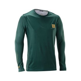 LEATT Gravity 2.0 Maillot VTT Blanc Sapin Vert pour Trail Manches Longues UPF 50