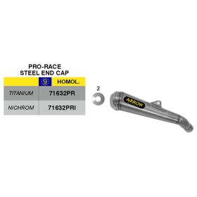 ARROW Pro-Race Nichrom Slip-On Rennschalldämpfer und Anschluss für Suzuki GSX-R 750 i.e