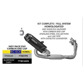 Échappement complet homologué ARROW Indy Race EVO aluminium noir pour Kawasaki Z 650 35Kw