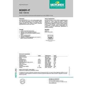 MOTOREX BOXER 4T 15W/50 Motoröl JASO MA 1L Flasche
