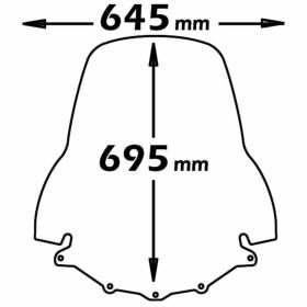 Parabrezza alto ISOTTA 695x645mm per YAMAHA