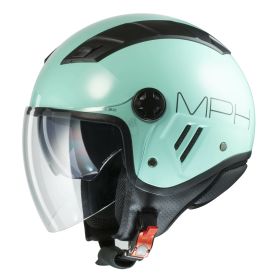 Casco Jet MPH AIRE Solid Verde Acqua Lucido