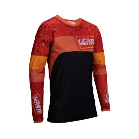 Maillot motocross LEATT Moto 4.5 Enduro Burn rouge filet élastique