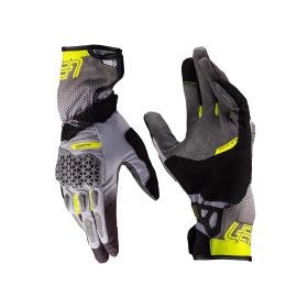 Gants moto LEATT ADV HydraDri 5.5 Hi-Viz gris jaune imperméables