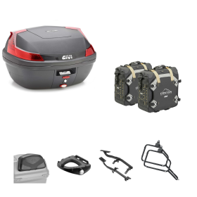 Kit GIVI bauletto BLADE borsa CANYON nero rosso 47/30L per YAMAHA