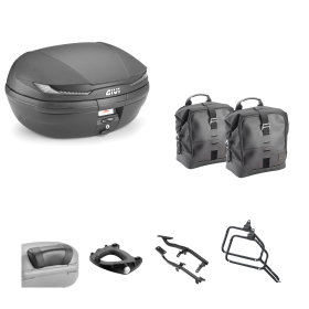 Kit GIVI bauletto ARENA TECH borsa CORIUM nero fumè 45/16L per HONDA X-ADV