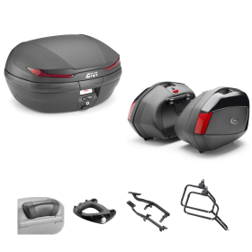 GIVI ARENA top case kit V35 black red 45/35L for YAMAHA