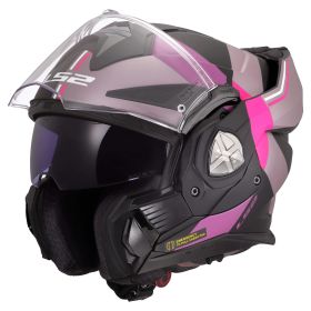 Casco Modulare Reversibile LS2 FF901 ADVANT-X Ultra Grigio Opaco Viola