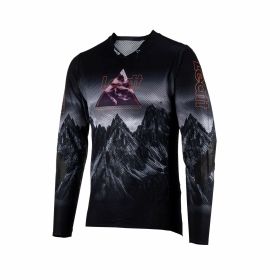 Maglia MTB LEATT Gravity 4.0 maniche lunghe nero alpine tessuto elastico