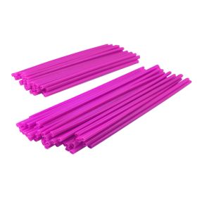 Set von 80 Voca Racing polierten Urethan-Pink-Radabdeckungen
