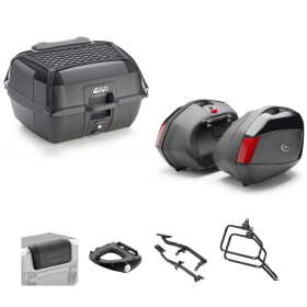 GIVI B45B+ Top Case Kit V35 Black/Red 45/35L for YAMAHA