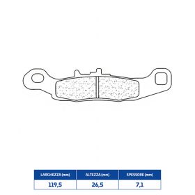 CL-BREMSEN gesinterte Bremsbeläge Paar für KAWASAKI