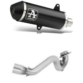 ARROW Urban Slip-On Schalldämpfer alu dunkle Endkappe dunkel Sammler PIAGGIO Beverly 400