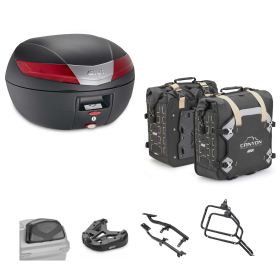 GIVI V40 Top Case Kit CANYON Bag Black Red 40/35L for CF MOTO 450MT