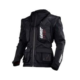 LEATT Moto 5.5 Enduro Summer jacket black grey white waterproof