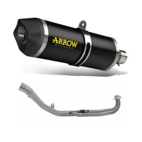 ARROW Race Tech Slip-On Auspuff Dunkel Aluminium und Sammler für Yamaha TMAX 560