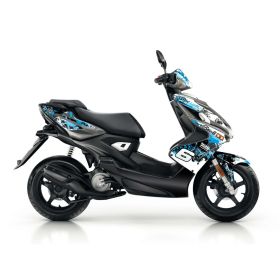Kit de graphismes Stage6 bleu/noir pour Yamaha Aerox après 2013