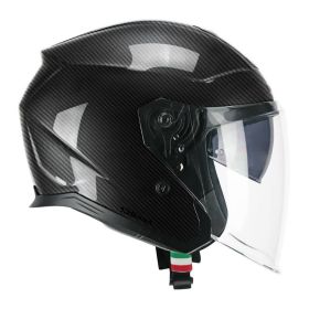 Casco Jet CGM 136C RNA PRO Carbon Nero Lucido