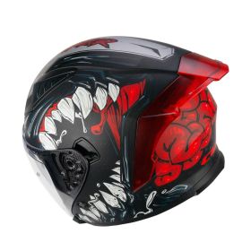 Casco Jet CGM 127X DEEP FREAKER Nero Rosso Opaco