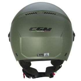 Jet Helm CGM 167A FLO MONO Undurchsichtiges Grün Langes Visier