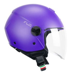Casco Jet CGM 167A FLO Mono Viola Opaco Visiera Lunga
