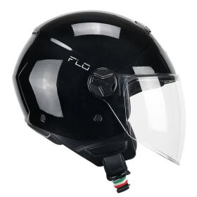 Casco Jet CGM 167A FLO Mono Nero Lucido Visiera Lunga