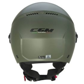 Jet Helm CGM 167A FLO MONO Undurchsichtiges Grün Geformtes Visier